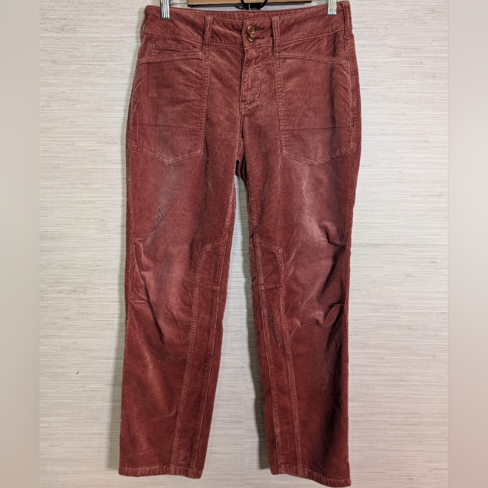 Pilcro Straight Leg Pants in Red